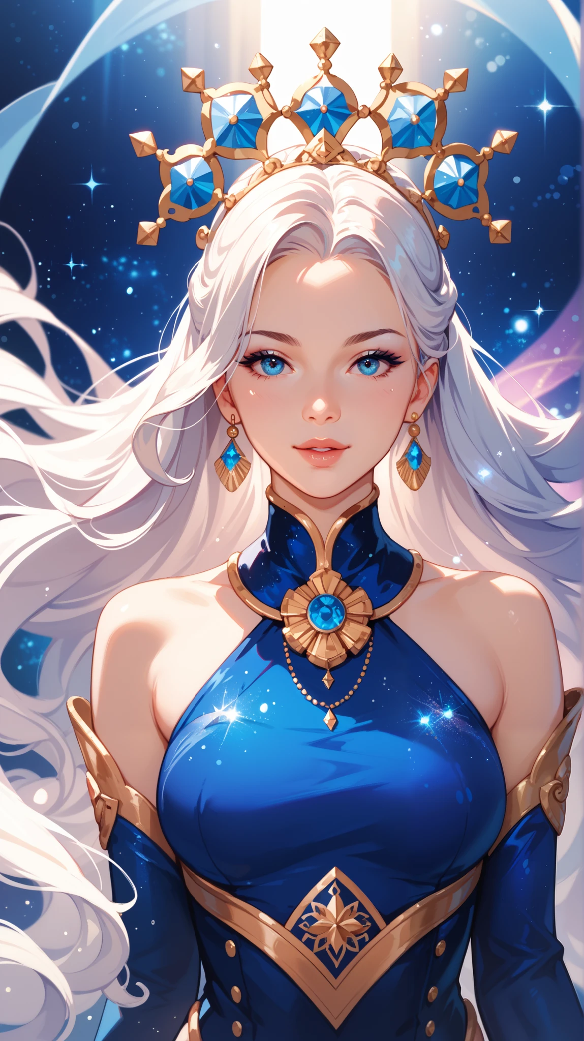 a close up of a woman in a silver and blue dress, chengwei pan on artstation, by Yang J, detailed fantasy art, stunning character art, fanart best artstation, epic exquisite character art, beautiful armor, extremely detailed artgerm, detailed digital anime art, artgerm on artstation pixiv, armor girl