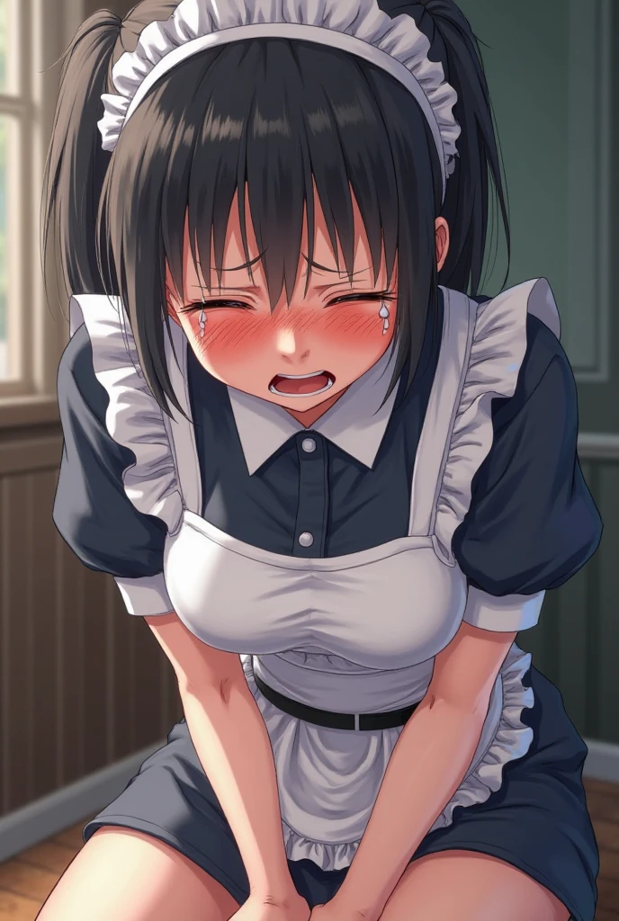 One person、Creampie、Sectional view、Expressionless、お腹に青いMole、Fertilized、 In utero、scratch、Mole、I was injured、zygote、Hollow Eyes、沢山のscratch、Long black hair、rape、Furry、Spread your legs、bandage、scratch、after the bruise、M-shaped legs、Restraint maid outfit、poop