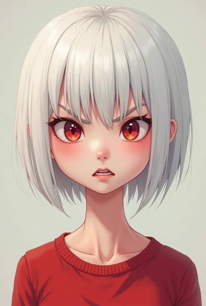1girl, solo, portrait, looking at viewer, short hair, bangs, simple background, black hair, yellow eyes, white hair, multicolored hair, parted lips, blunt bangs, blood, bob cut, black background, chromatic aberration, paint splatter, paint, paint splatter on face, amazing quality, 