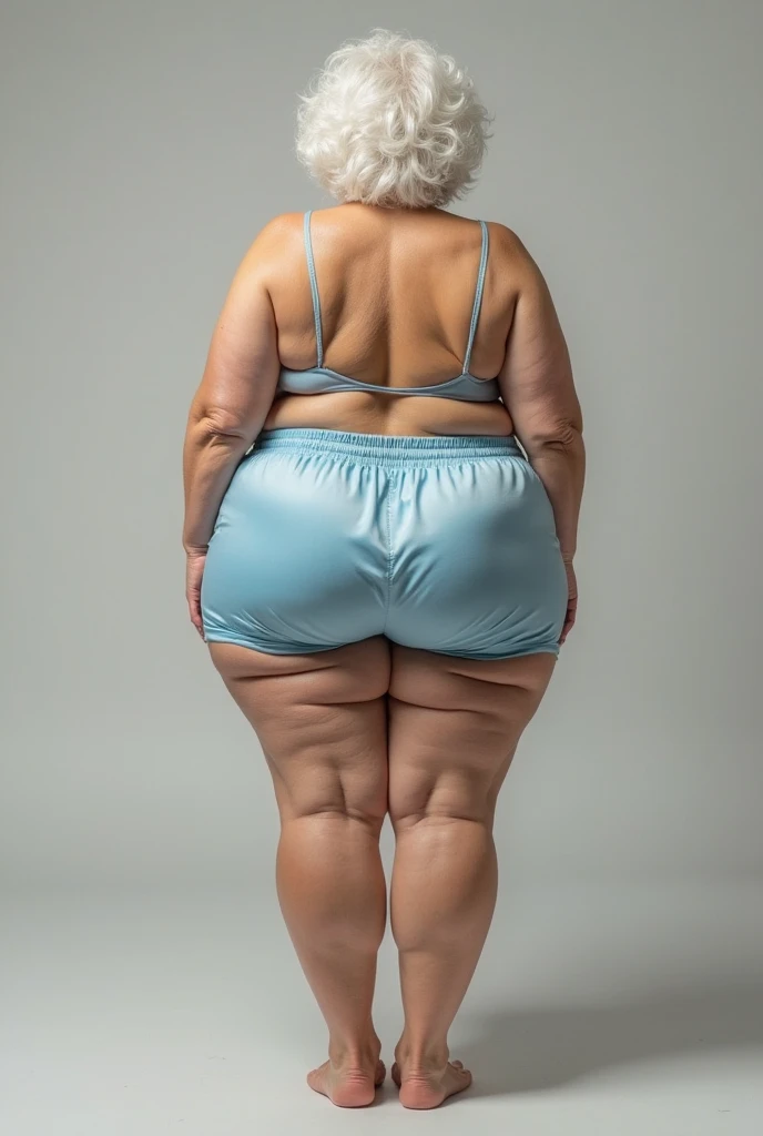 (masterpiece), (best quality:1.0), (ultra highres:1.0), portrait, 1 woman, detailed beautiful skin, face focus, tomboy, beautiful hair, Beautiful Lady, curvy, thick Belly, norway face, wallpaper 8k, beautiful woman, perfect thick body, makeup, white sports bra, tight clothes, full body