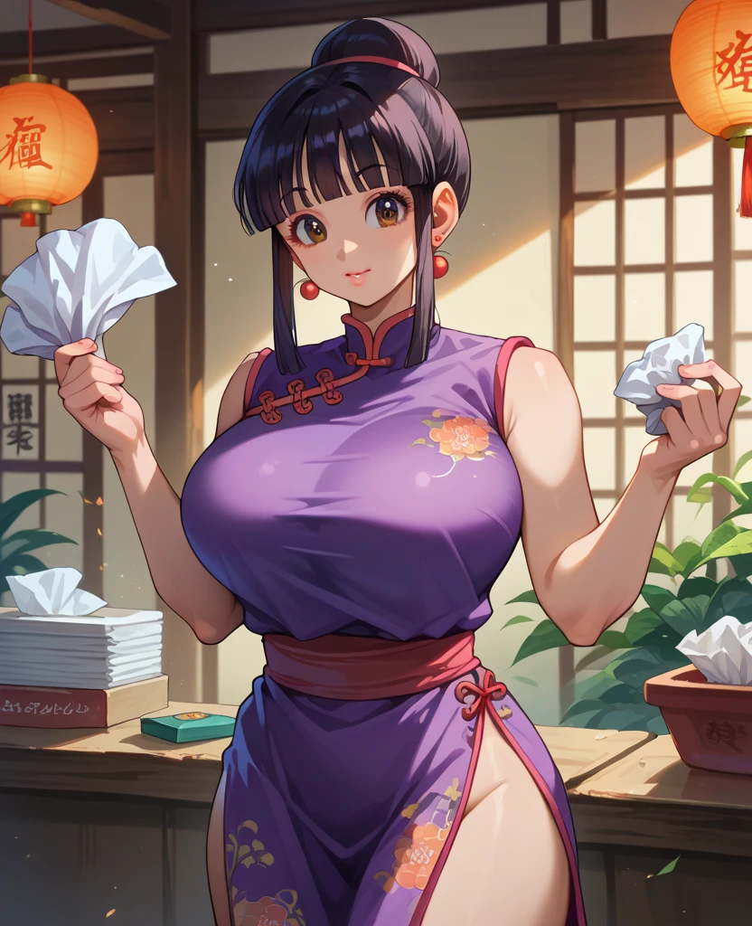 score_9, score_8_up, source_anime, solo, 1girl, dress, (large breasts), young, ikuchan, black hair, black hair, oriental, Chinese, nude, indoors, aftersex, cum drip, (impregnation risk), ovum, wide hips, pussy, (detailed thick pubic hair), very long hair, ponytail, (money in hand), jaded expression, disheveled, (after prostitution), sweat, slender waist,