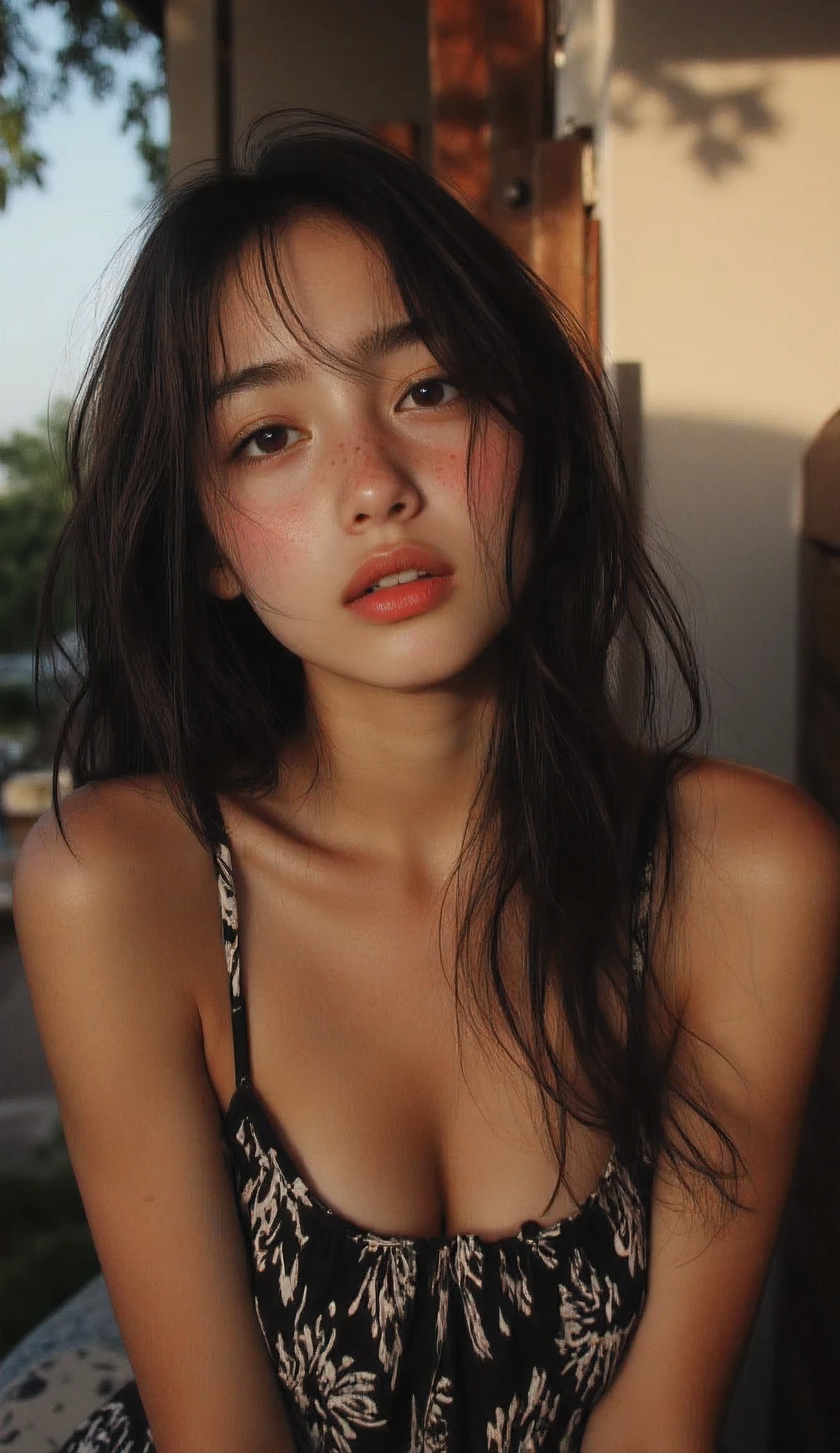Un primer plano de una mujer en bikini posando para una foto, realista. Cheng Yi, inspirado por Yanjun Cheng, Yanjun Chengt, por Russell Dongjun Lu, Obras de arte al estilo de Guweiz, beautiful asian girl, inspired por Russell Dongjun Lu, Modelo IG | Artgerm, asian features, Wenfei Ye, Modelo de Instagram