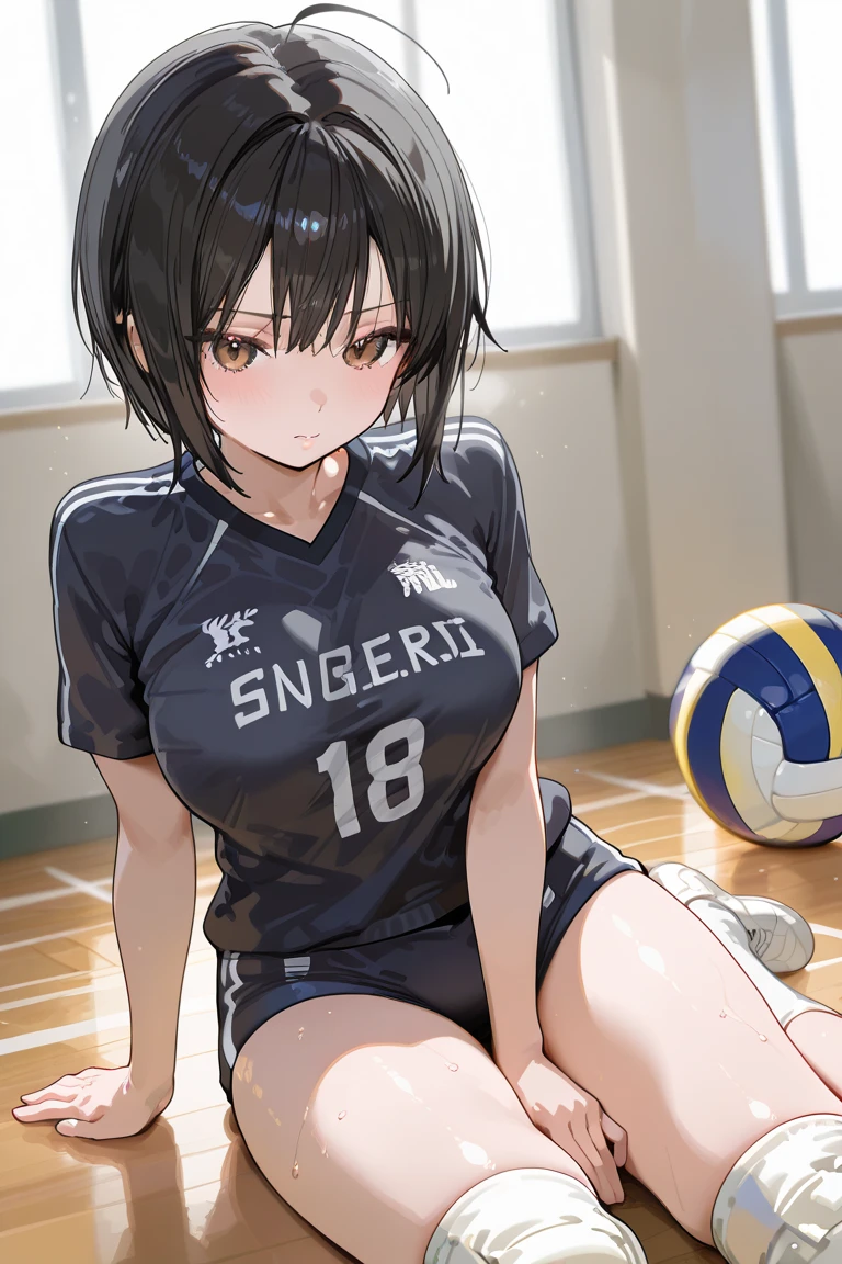 Features{neutral,short hair,Eye color(right eye:green,left eye:blue),water色の髪,One Girl,Shaved},
clothing{Volleyball Uniforms,stockings(black,Low denier), I can see your chest},
{Showing off pussyようにしてる},
{On a chair,Blushing,Sweaty skin,Face},
{"Peeing",Spread your legs wide,Showing off pussy},water(Transparent,Light yellow,Pee)It's coming out of my pussy,
place{locker room}