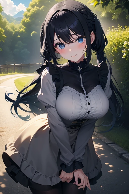 Highest quality、Realistic、woman、zoom、Orange eyes、Long black hair、White lace lingerie、thin、Large Breasts、Sunburn。Dark Skin、、White long gloves、White long boots、White Cape