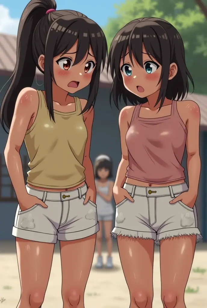 2girls, diaper, ass, spank, kindergarden, ass showing, spank,
