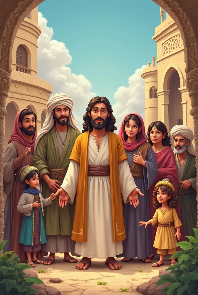 create a pokemon style frame, the frame has the Jewish people 600 years before Christ,
