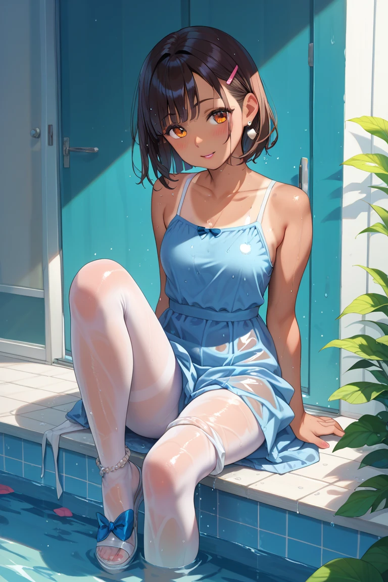 blue clothes,Kizi,ssmile