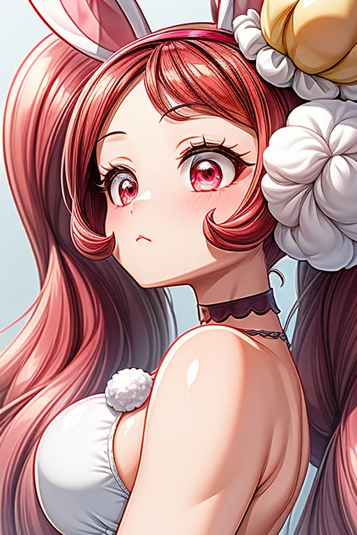 highly detailed, seductive  Lana Del Rey with lace cat ears, crying, (busty,hair), centered on the face, face focused, intricate eyes,