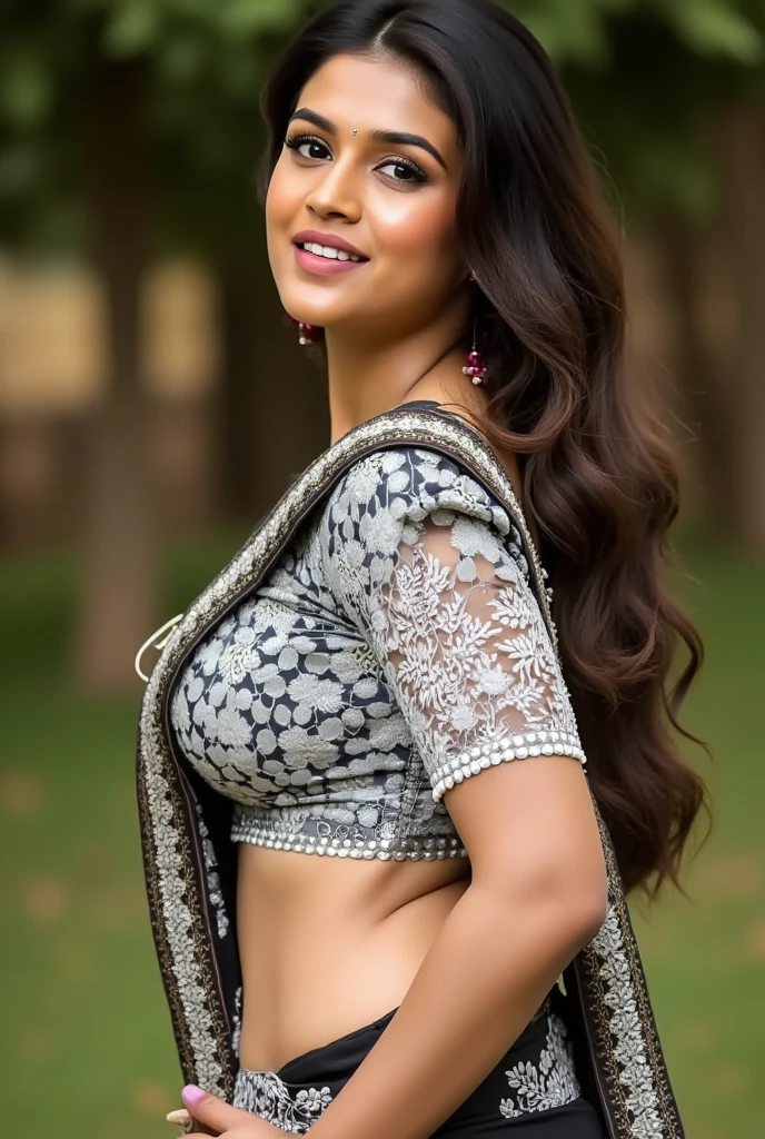 ultrarealistic hires full body photo of a 30-year-old keerthy suresh woman, outdoors, nippw