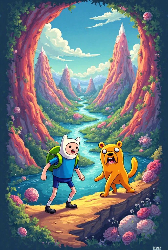 An adventure time image to draw on the t-shirt