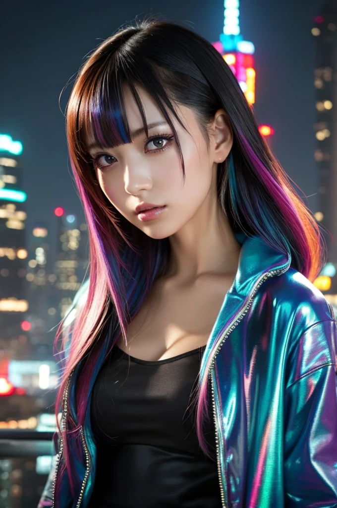 bright　Light　anime　night　Beauty　neon street