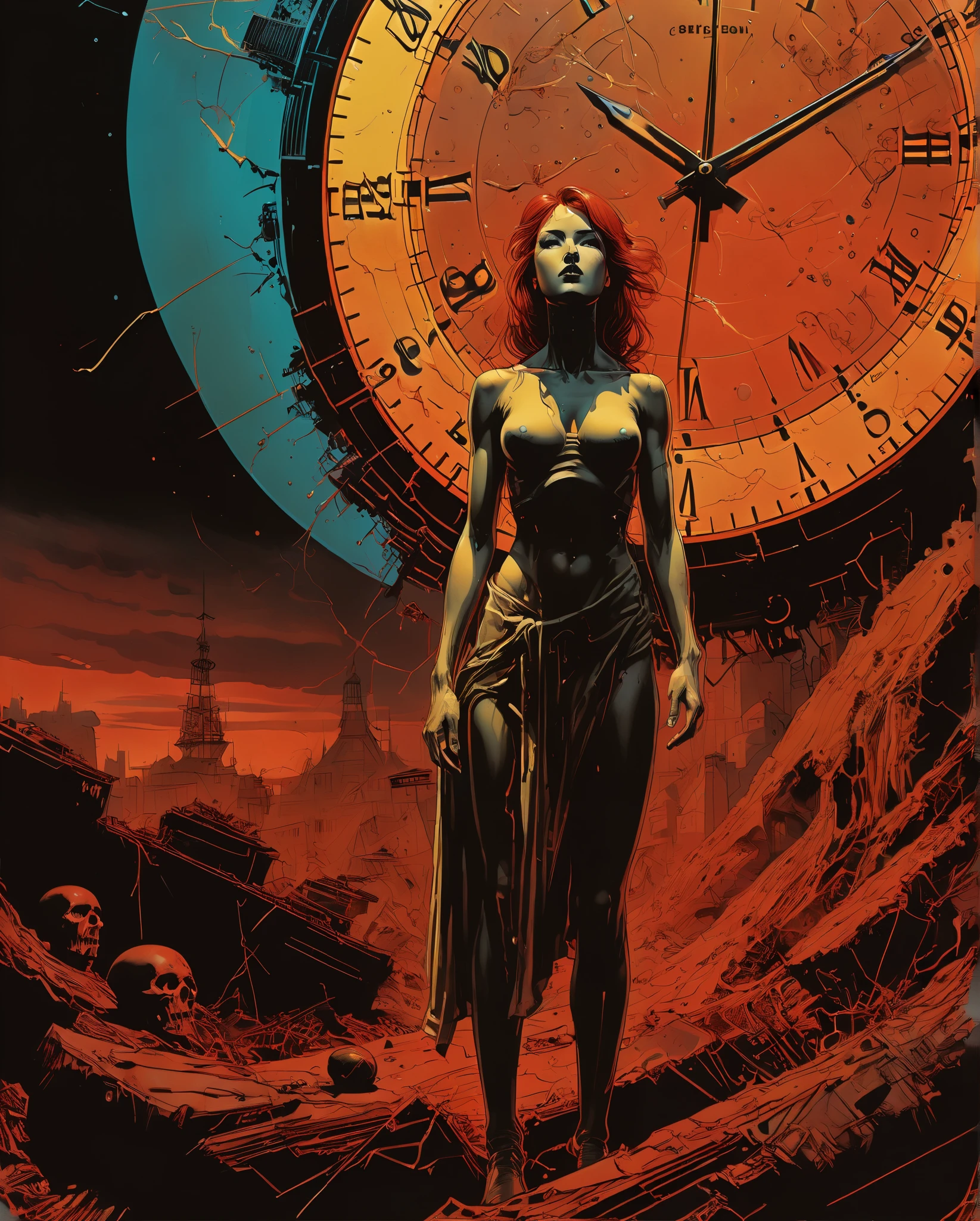 Style space ,
chart, Realistic Details ,
neoclassical, Clock Punk, panoramic
Proportion, depicts badly
There is a picture of a red head in the weather, counted ......, maximalist art , author: Mobis and Harrison Pushwagner , (Ambient masking , Master Level, beautiful), Poster Art, Thick lines, high-precision details, expressive, Award-Winning , (landscape:1.4), (intricate details, masterpiece, BEST QUALITY:1.4), watching the audience, dynamic pose, Wide-angle viewing angle , Nicomory style , futuristic style , smooth, ultra-modern , High Tech, carefully decorated by Moebius and Marc Simonetti , clear lines , Geometric shapes, red and cyan minimalist color scheme
mkitdecy, rust, Cracked savage , Tom Jung 、Drew Struzan and the style of Tim and Greg Hildebrandt, ((By Artgerm、The style of Greg Manchess and Ilya Kuvshinov ))