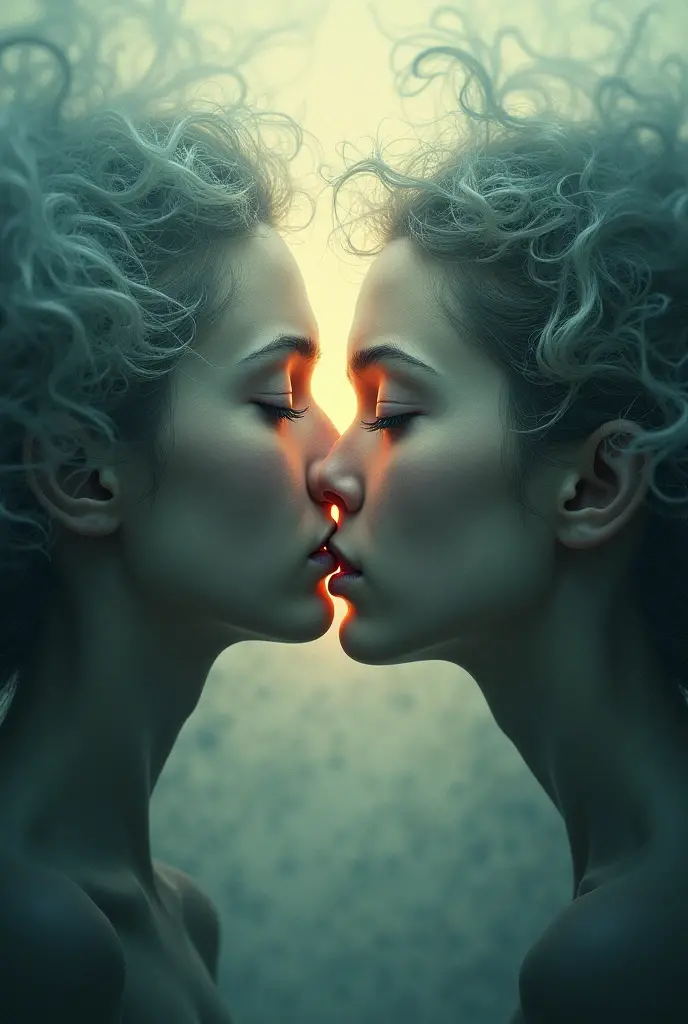 This pain is not mine, something like that shows two faces and is aesthetic