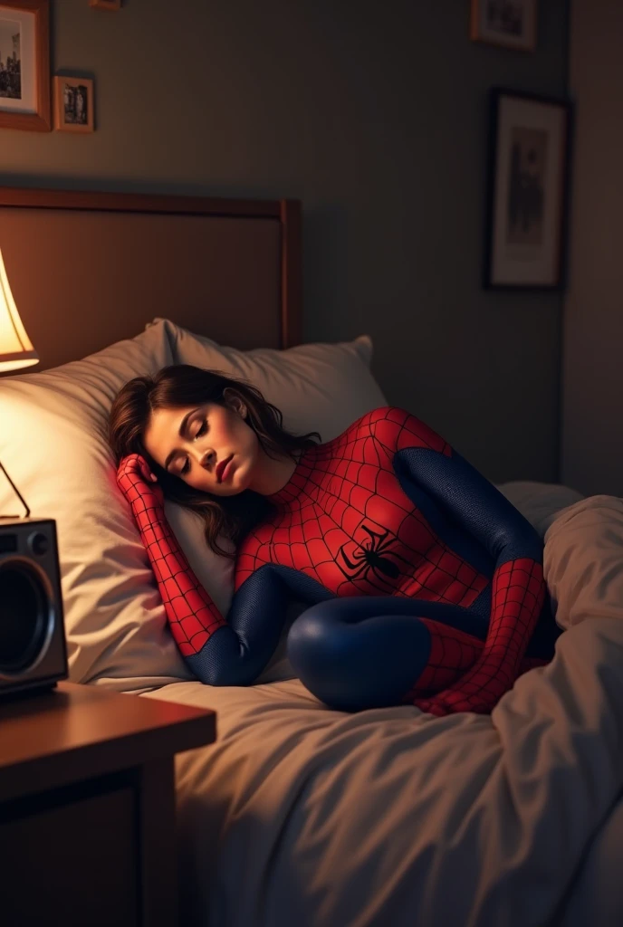 Spiderman going to sleep 