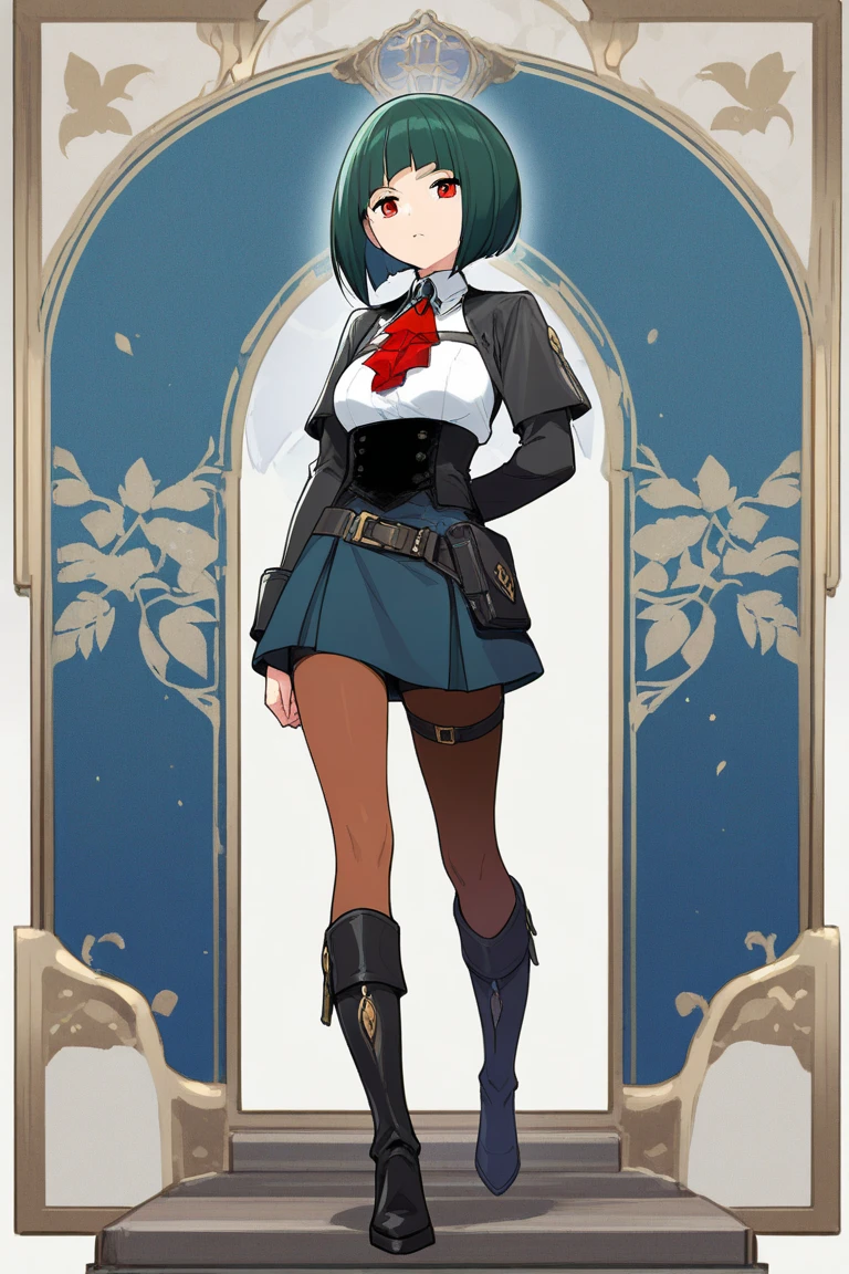 (extremely detailed CG unity 4k wallpaper),(masterpiece),(best quality),(ultra-detailed),(best illustration),(best shadow),(absurdres),(Detailed background), Woman, Long straight black hair, Trench coat, Blue eyes, Neutral expression,