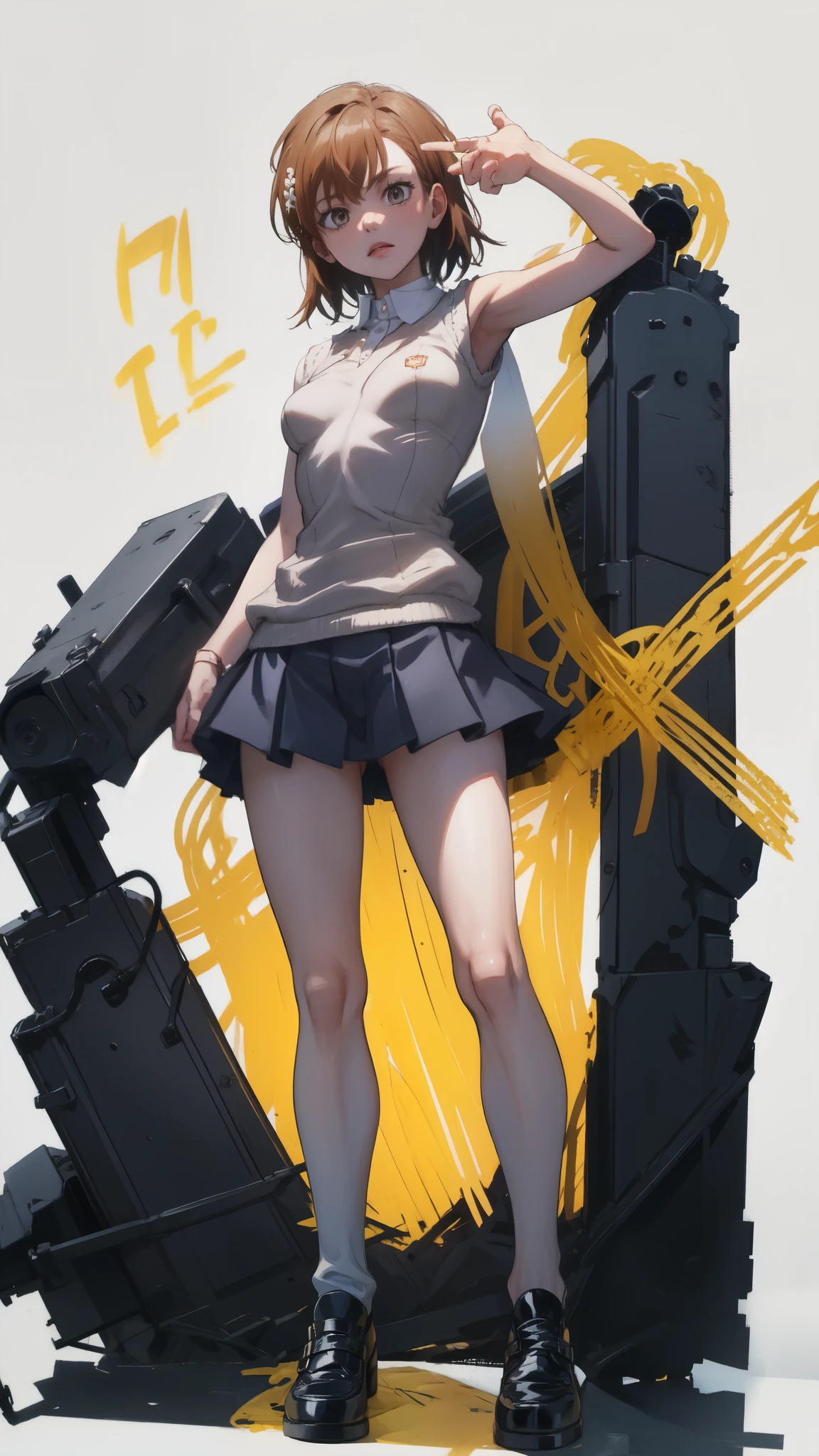 realistic, perfect hand, misaka imouto