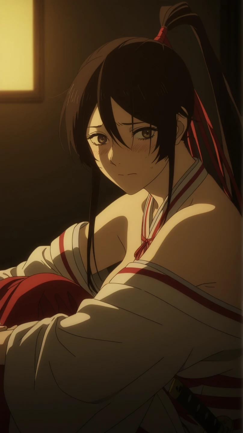 score_9, score_8_superior, score_7_superior, sauce_anime, ambient light, sunlight  , (2 tall girl ), 
Sagiri Yamada Asaemon, Sagiriyamada Asaemon, Long Hair, brown Hair,, brown eyes, wince,frown,
show off breast ,torn white kimono,  In the same way,  ((all fours)), lesbian,  in lake,                                                                       
((rape)) , , nsfw ,  shackles , , wet body, (steam), , yuri sex, 
in beautiful realistic lake, ~ side, blush, detailed fundoshi, ,お漏らし, saliva,
alone, Dutch Angle, View your viewers, Cowboy Shot, detailed sex, nipples ,, [large breast],