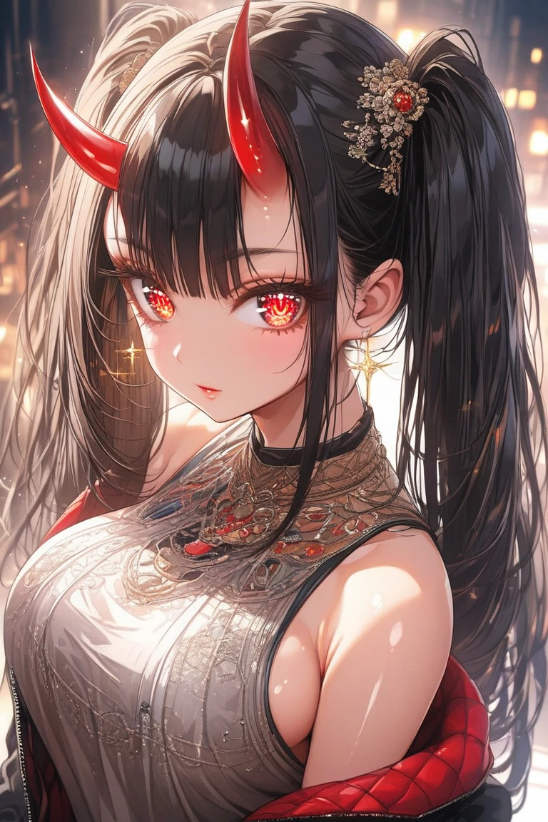 Masterpiece, top quality, Chinese fairy, 1 girl \ (loli) and bunny girl, ((Chinese dragon glaring at girl)), super detailed dragon: 2, dark gray background, red moon, beautiful cityscape in background, red moon: 1, masterpiece, best quality, high quality, (dark invisible creature, crimson glow and red eyes surrounded by darkness: 1.2), (silhouette), (darkness: 1.2), abstract, deep water, award winning photography, depth of field, HDR, very detailed, art station trends, CG social trends, Complex, High Detail, (Masterpiece: 1.2, Highest Quality) (Best Illumination, Very Delicate and Beautiful) (Best Illumination, Very Delicate and Beautiful) (Beautiful Detail Face) (Detailed Eyes and Detailed Face: 1.2), (Young Girl, Little Beast, 1 Girl, Solo, Crazy Smile, Pale Skin, G Cup,, 19 Piercings, ((Full Body Tattoo, Leg Tribe Tattoo)) Gray Hair, Glowing Red Eyes, Dynamic Angle, Vampire), pointy_ears, (Depth of Field), High contrast, denim shot, full body, ((Chinese kimono with ultra-detailed embroidery)), punk costumes,