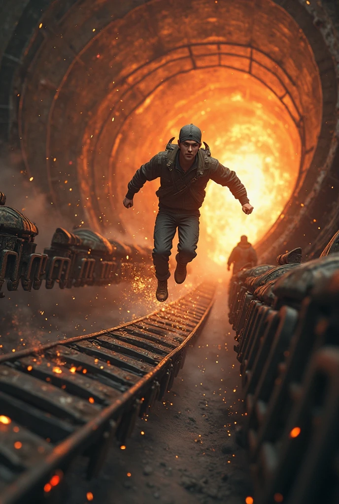 True, realistic, cinematic quality, super detail, super quality, super hd, real photography, fire evacuation, sunshine, fog, inside building