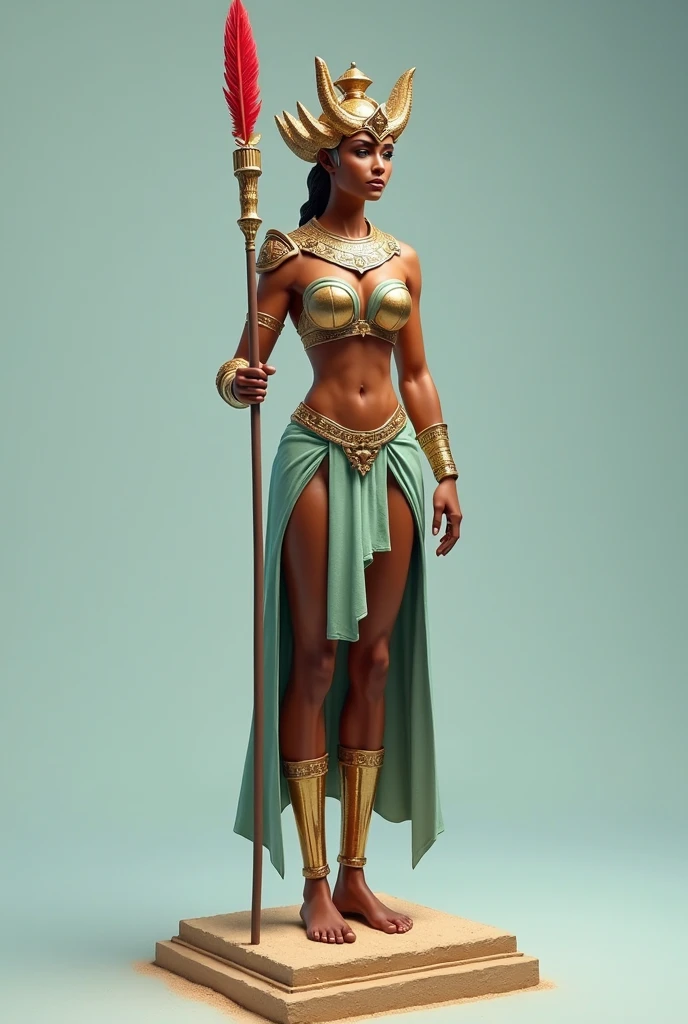 An Alien, beautiful, Buddha, female, full body, full head, full body, perfect anatomy, ((Big Bust)), highly detailed, high quality model, fantasy, spectacular, slim, hyperrealistic, photography , Kleopatra , Egypt, small waist, ebony, slim