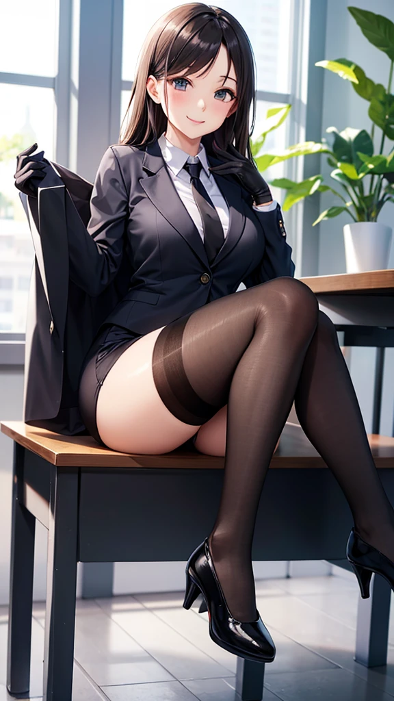 （best qualtiy，tmasterpiece：1.2），Hyper-detailing，超高分辨率，
1girll，Tamaki office clothes，Hosiery，full bodyesbian