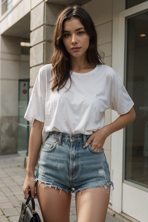 put her in casual outfit