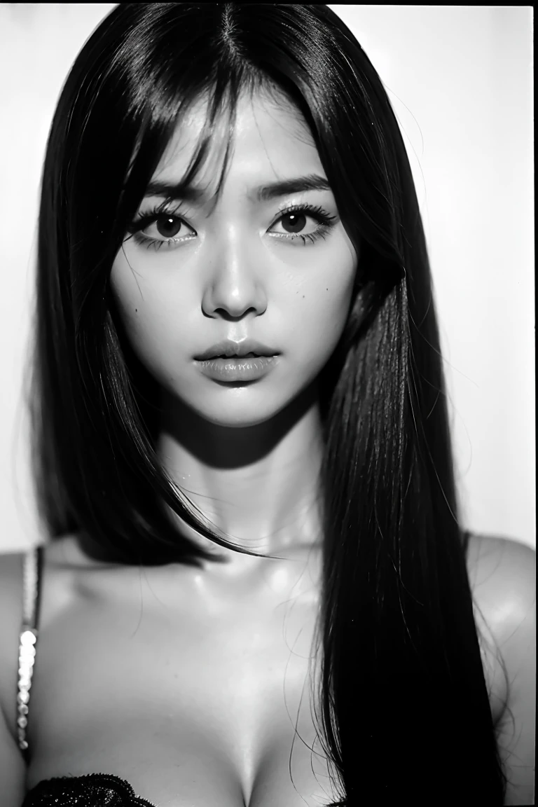Photo of a Beautiful Korean kpop idol Woman, Summer, Lustful, filmgrain, Ilford HP5, 80mm