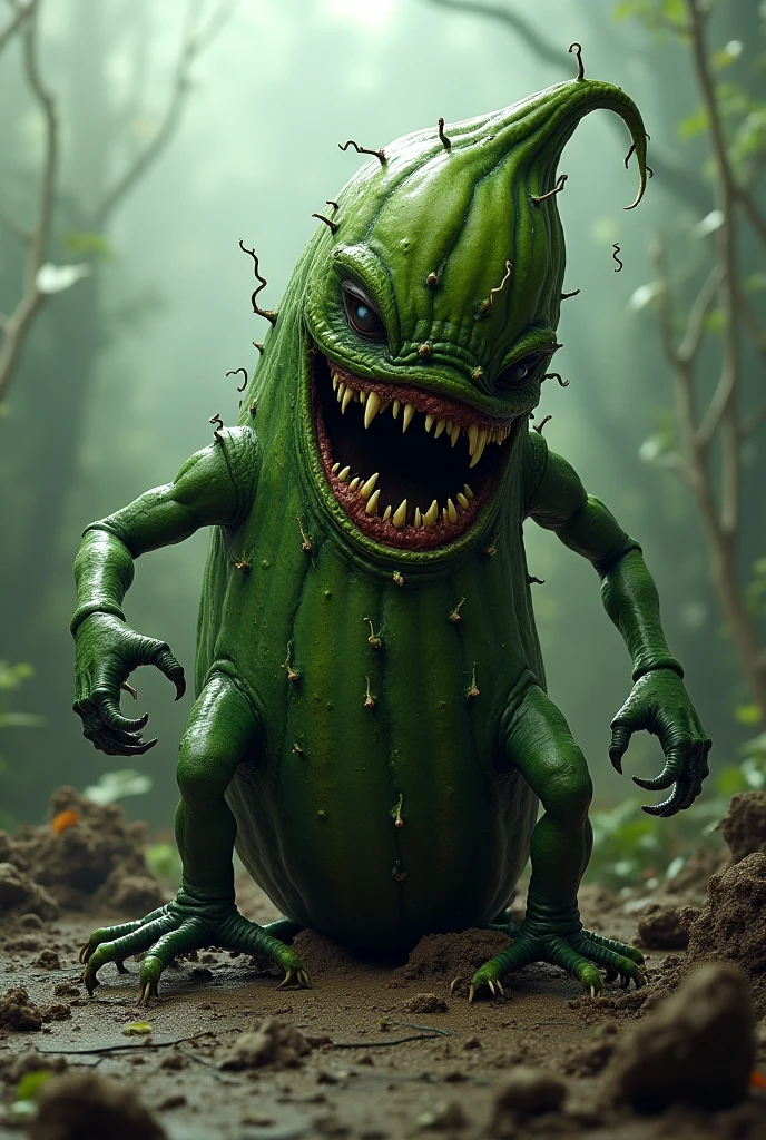 A non-existent being that is not a human and is 2 meters tall, watermelon body, many scars on the body and this sad.