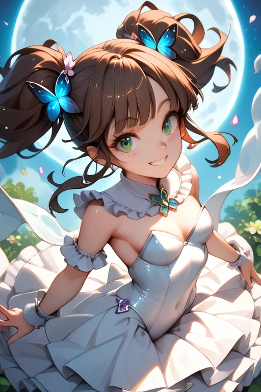 forest fae,a pixie cut,(((fairy wings:1.3))),(((The light of the orb envelops the fairy:1.3))),Deep in the forest,Sunlight,(((an animated character:1.3))),Anime-like fantasy world,(((Girl sitting:1.3))),(((reaching out her hand:1.3)),,Floral hair ornament,,Disturbance of clothing due to movement,breast slip,(((emphasizing breasts:1.3))),(((Enhance your driving motion with motion blur effects:1.3))),(Dynamic angles),(Dynamic and sexy poses),(bending forward:1.3),Colossal tits,Blush with embarrassment,Enraptured eyes,A smile that beguiles the viewer,Dreamy,Professional Lighting,realistic shadow,Solo Focus,Beautiful hands,(((Accurate five-finger:1.3))),(((Detailed finger features:1.3))),detailed clothes features,Detailed hair features,(masutepiece,top-quality,Ultra-high resolution output image,) ,(The 8k quality,),(Image Mode Ultra HD,)