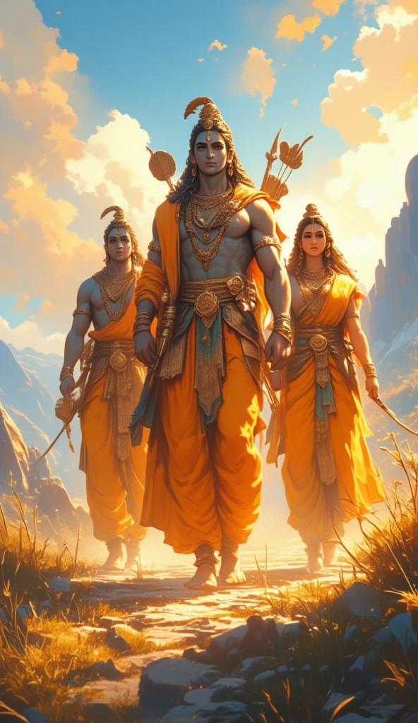Lord hanuman with ram and lakshman 
