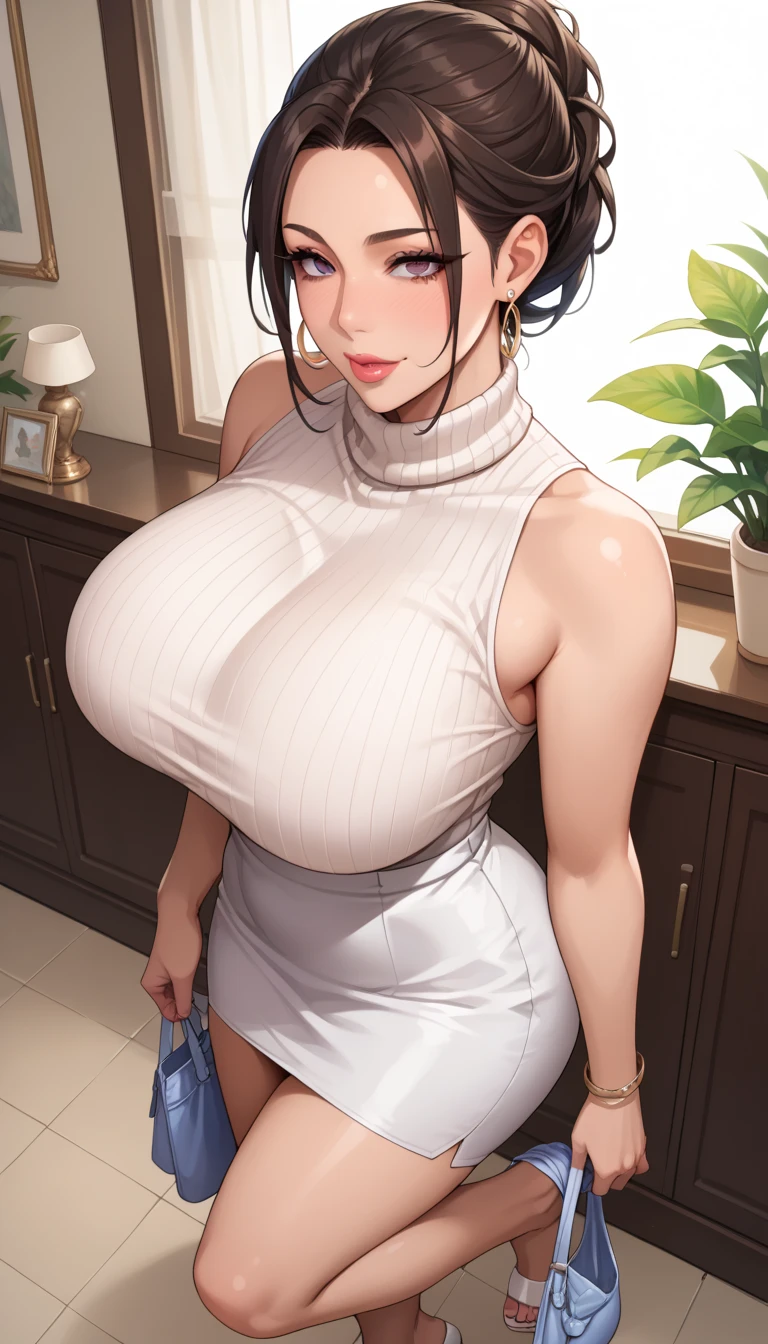 Masterpiece, Masterpiece,Best quality,offcial art,Extremely detailed Cg Unity 8K wallpaper, Best quality, Bare_bshoulders, side-tie_Bikini, Victorian, black sock, Transparent underwear, Torn pantyhose, (((((Huge breasts))))), Short hair, Gradient hair, two tone color hair, Wet hair, Hair down, Forehead, alternate hairstyle, hair slicked back, crown braid, Braided bun, hair-bun, diagonal bangs, Asymmetrical bangs, alternate hair length, Absurdly long hair, Very short hair,(((short detailed hair))))((ballet))))(((Emotional movements))))Comb the hair on one side,Transparent top,((Strangling feeling)),dual horsetail(((An expression full of emotion, (((gigantic breasts,))), ))))Model posing ,Lace,((((forehead))))in the style of colorful fantasy realism, kawaii art, yanjun cheng, luminous portraits, realistic hyper-detail, cute cartoonish designs, dollcore,forehead, asymmetrical hair, alternate hairstyle, hair slicked back, diagonal bangs, blunt bangs, swept bangs, (((mole under eye))),,The most impressive thing is the mole under her eye,The clothes are gorgeous and complex,The background is complex and cumbersome,,8K,a sense of atmosphere,cabelos preto e longos,on cheongsam,Show your figure,Red lip stain,The hairpins hang down gorgeously,Roses bloom,Excellent figure,The proportions of the body and head are coordinated,独奏((((校服)))),Dark green pleated skirt,