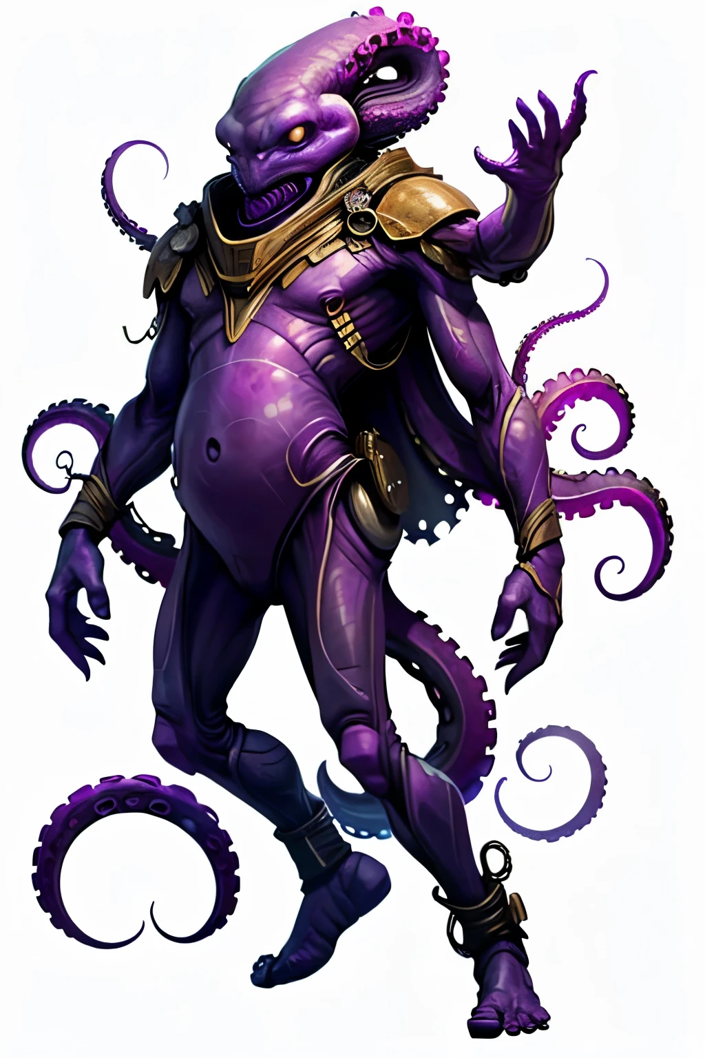 solo, bara cthulhu, purple and orange colors, cross necklace, wearing thong, huge pecs, perfect anatomy, masterpiece, sexy pose, amazing shading, full body, detailed hands, detailed eyes, detailed face, detailed arms,anthro, muscular, abs, (detailed:1.5) great character design, character concept, by meesh, by sligarthetiger