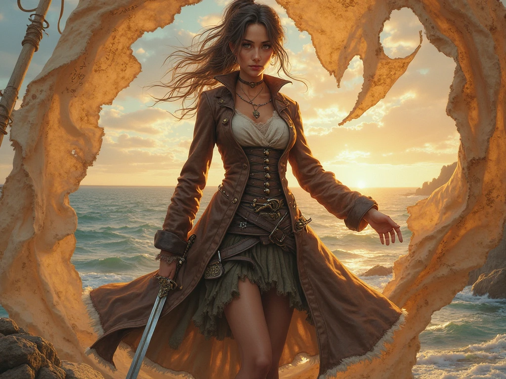 realistic visual effects，attractive beautiful，dramatic contrast，Gentle lighting，Delicate warmth，the soft light，hyper HD，Extremely colorful，best qualityer，perfect female shape，HighDynamicRange，long eyelasher，Unbeatable masterpiece，paleskin，putting makeup on，Sexy goddess，Large mechanical gears，Strange sky，The setting sun burns the clouds，8K high quality，Sexy goddess，A pair of big eyes are beautiful and moving，White skin，Makeup，Sexy outfit，【Background with】Large gears，Blue light comes out，Large gears，Doomsday ruins，Giant tornado，Strange sky，The setting sun burns the cloudultiple planets，The end of the world，Multiple planetards，Jupiter，Mercury，Strange sky，Giant tornado。