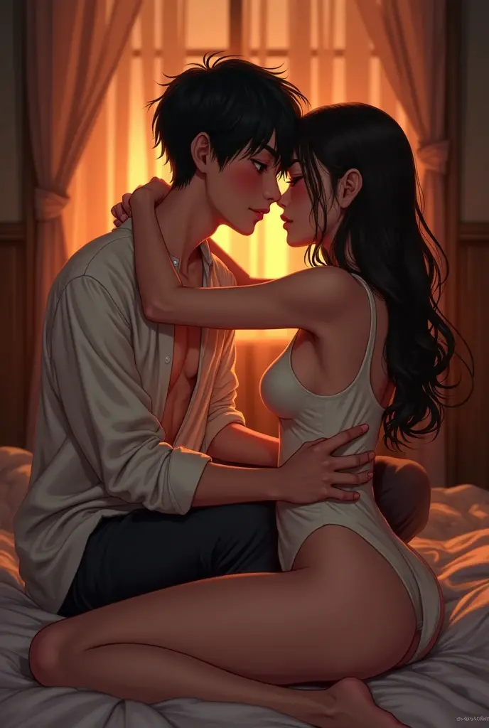 Nobita and Suzuka having sex
