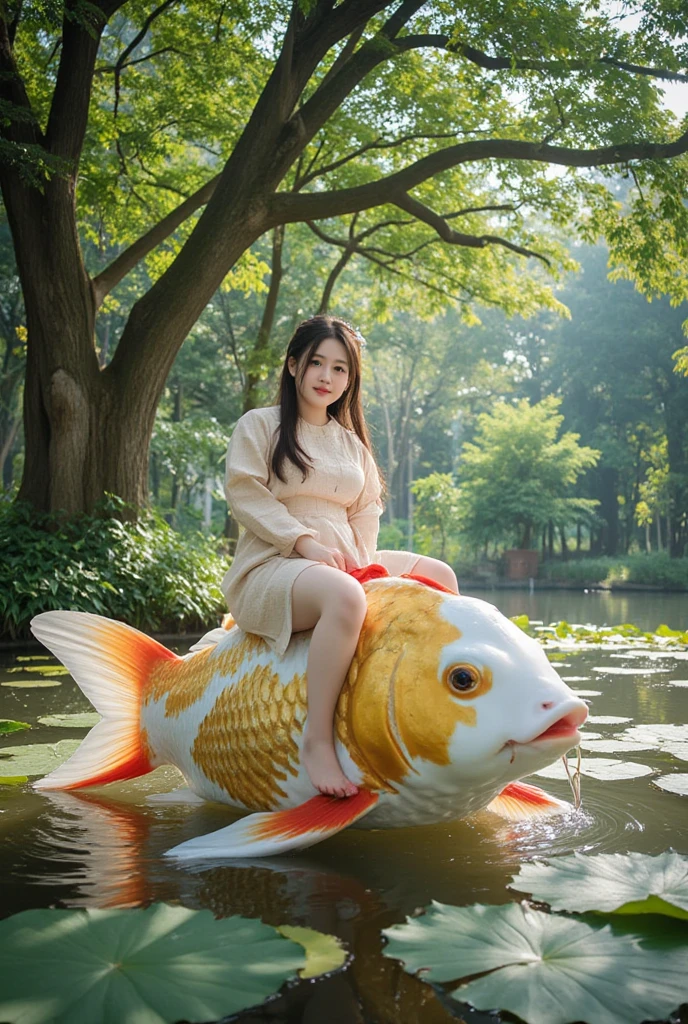 ,White people,kimono,Mermaid Skirt,Fluttering,Frills,4 people,luxury,whole body,2 children,family,Blonde,Side by side,2 children,front,