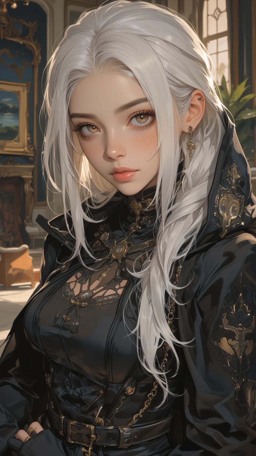 (((masterpiece, of the highest quality, super detailed))), 1girl, (big forhead:1.2),extremely detailed cute anime face, (((flat chest))), (flat chest:1.1),((((long twin braids,tight braids,long braid,braided hair,long hair)))), long hair, red hair, white hair, blonde hair, dark hair, ((ponytail, thick ponytail, heavy ponytail)), (a female knight of an occult order), (an occult saint), (combat pose), (ready for combat), (resolved expression), (resolute expression), (((a beautifully intricate ornate floating ritual sword))), Edwardian/Victorian era inspired, ((minimal but intricate beautiful armour)), ((Fluttering lace flared dress with frilly petticoats)), ((((Highly detailed face))), (((Very sharp focused eyes))), very long eyelashes, ((small breasts)), (((flat chest:1.1))), occult aesthetic, (red and white clothing detailed and intricate steampunk and detailed gothic), (with a hood), complex lace boots, (full body),