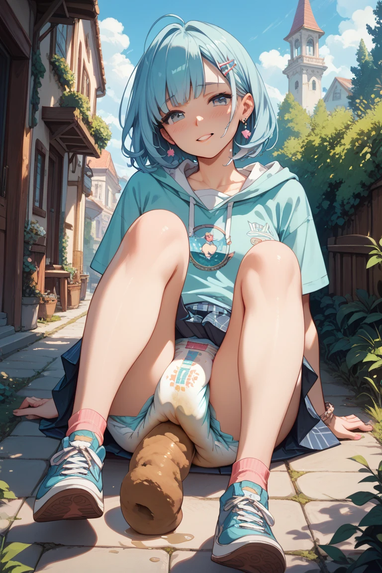 Girl 1,Girl 2,Undressed clothes,Rapper,Jacket,Tank top,hat,belly button,No panties,Pissing, pissing, pissing, dripping pussy juice,Grinning face,Light blue pink hair color,Background lily,crowd,CountrysideOutdoorJapan,Spread your legs,Two duos,Quiet face,Exhibitionism,