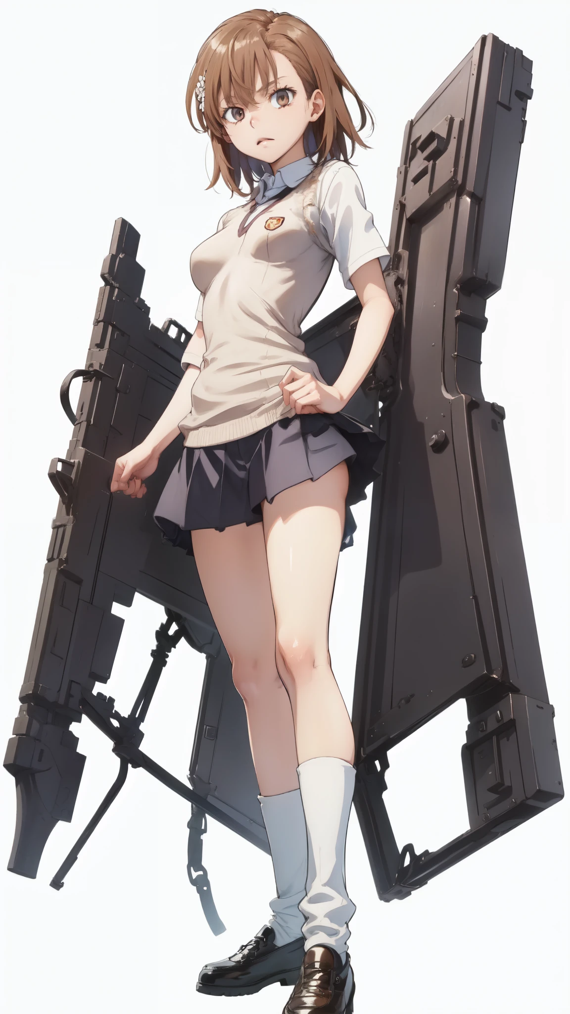 ONE index finger, well defined, outline, high definition, misaka_mikoto