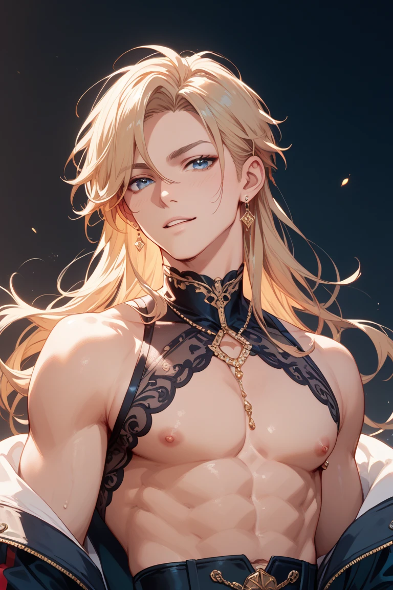 (full-body view))), ((boy and man)), ((dark fantasy)),((handsome boy grabbing man ass)), ((Doggystyle)), mature male, 30-ish, (wide shoulder), ((no chest hair)),man with short black Quiff hair with Soft Fringe (bangs part on side 3:7 ratio), blue eyes, upper body, short hair, looking at viewer, parted lips, round eyewear, wet hair, open black shirt, long sleeves, showing a bit of muscles,(( boy with wavy hair, pale skin, long light blond hair),((light blue eyes)), freckles,(girl ),erotic posing,Gothic background, Dark fantastic view,Best Quality,masutepiece,8K,The ultimate detailed dark background, Top image quality、RAW photography、超A high resolution,cropped shoulders, overall look is very erotic, model shoot, Large round chest, Beautiful Eyes of Details、Very slender eyes、Beautiful eyelashes、Very slim physique, with blush cheeks, bedroom background