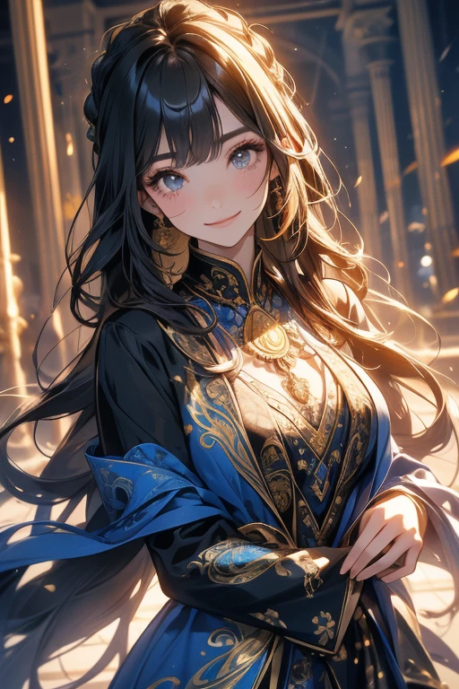 Laurel-themed artwork, ((highest quality)), High resolution, 8k, Cinematic Light, High Contrast, Written boundary depth、smile、Mysterious、precious、sharp、beautiful, Strong brilliance, Detailed Background, One Girl, cute, fine grain, Shining Eyes, Detailed Iris、