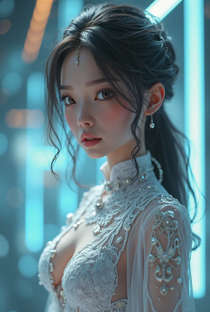 (RAW shooting, Realistic:1.5, 8k, highest quality, masterpiece, Ultra-high resolution), night, Great background, Expressions of sadness:0.7, (rain), Highly detailed skin and facial textures:1.3, Perfect dynamic composition:1.0, rainに濡れたスリムな女子高生, Sexy beauty, Perfect Style, beautifully、aesthetic, Fair skin, Very beautiful face, Totally captivates you, (rainが私の体に滴り落ちる:0.7, Wet Hair:0.7, Wet casual clothes:1.1), Water droplets on the skin, Shapely breasts, Chest gap, A shy smile, Her expression when she felt intense caresses, Facial expressions when feeling happy, (Big eyes that exude beautiful eroticism, Lips that exude beautiful eroticism), So beautiful, Charm, necklace, Earrings, bracelet, ribbon, Cowboy Shot