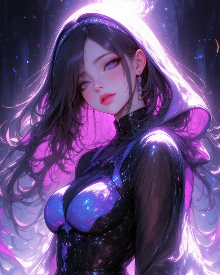 (highest quality,High resolution:1.2),(dark,Threatening:1.1),(Bad luckな:1.1), In the vortex of space,
Heart of a Goth Maiden, Very dark shade.
Her Eyes, Like dazzling fur in a starless haze,
A symphony of despair in their eyes.
Her Mogul Snaps, Mysterious Cemetery,
Think about it, The source of her sadness.
Black hair swaying in the moonlight,
She weaves despair into her dreams.
oh, Her Soul, Shadow'Embrace,
Take me to space.
At each step of the Kelhudelgoring, She summons darkness,
Dance of the Void, Whippler Big Spark.
Her touch is the cold caress of the void,
In her vague existence, I am left confused.
For Love, Bumblewisk, Cosmic Power,
Stars shining in the endless night.
Confusion swirls, Let the emptiness cry out,
Our love is a dazzling dream in the universe.
Gothic Witch of the entire star world,
In your void, I find my soul.
Hypermaximalist, Anime Style, Breathtaking oil paintings, Surreal, Ultra-realistic digital illustrations that mimic the style of oil paintings, Seamlessly blending Alex Grey's psychedelic visionary art with H's biomechanical aesthetic.R. Giger. Great composition, masterpiece, highest quality, (devil,Satan,Lucifer:1.1),(devilish:1.1),(Bad luck,Bad luckな:1.1),(Powerful figure:1.1、Big Breasts、Glasses) 、 ((((Huge glasses, Nerd Glasses, thick glasses, Round Glasses)))),(((Big Breasts)))、(Red eyes glow:1.6)、(Red glowing eyes,Sharp teeth:1.1),(Black wings,thick,shabby:1.1),(hellish landscape:1.1),(fire,sulfur:1.1),(Threatening atmosphere:1.1),(dark shadows,Threatening presence:1.1),(Bad luck clouds,Stormy Skies:1.1),(dark,Spooky atmosphere:1.1),(Bad luck aura,Evil energy:1.1),(dark aura,cigarette:1.1),(Extreme heat,Burning Flames:1.1),(Surreal,Nightmare Visions:1.1),(Predicting the end:1.1),(Twisted corners,Fiery crown:1.1),(Bad luck whispers,devilish laughter:1.1),(Cries of pain,echoing screams:1.1),(Bad luck symbols,Ancient runes:1.1),(Mysterious Relic,dark artifacts:1.1),(Infernal Ritual,Ritual sacrifice:1.1),(devilish minio