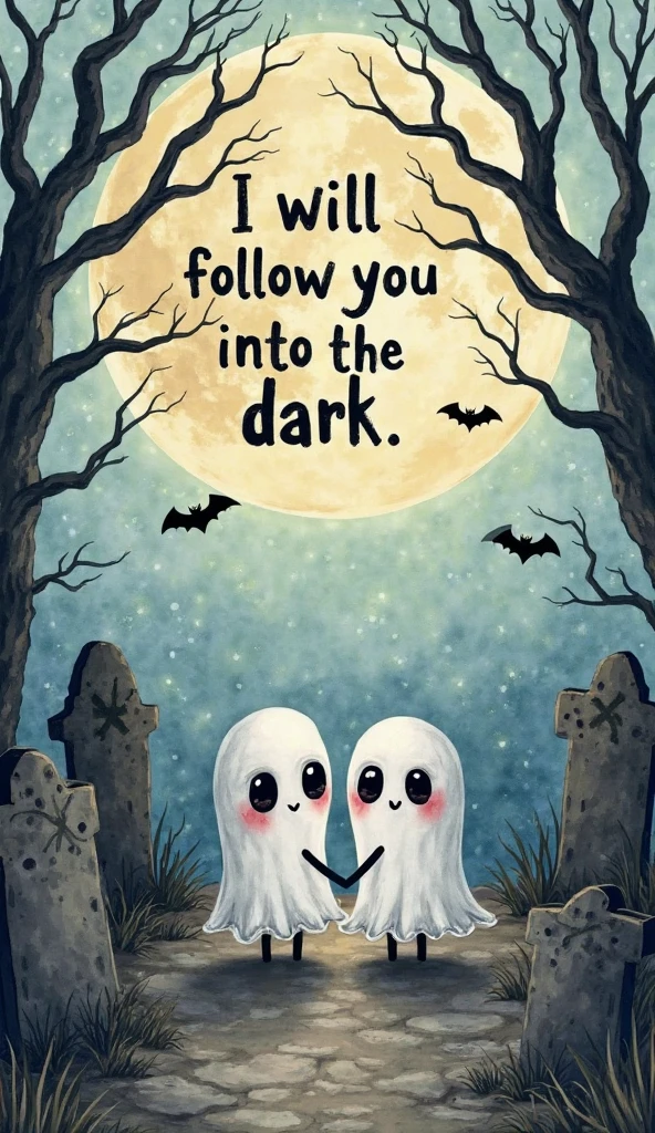 Argentio and ghost cartoon together