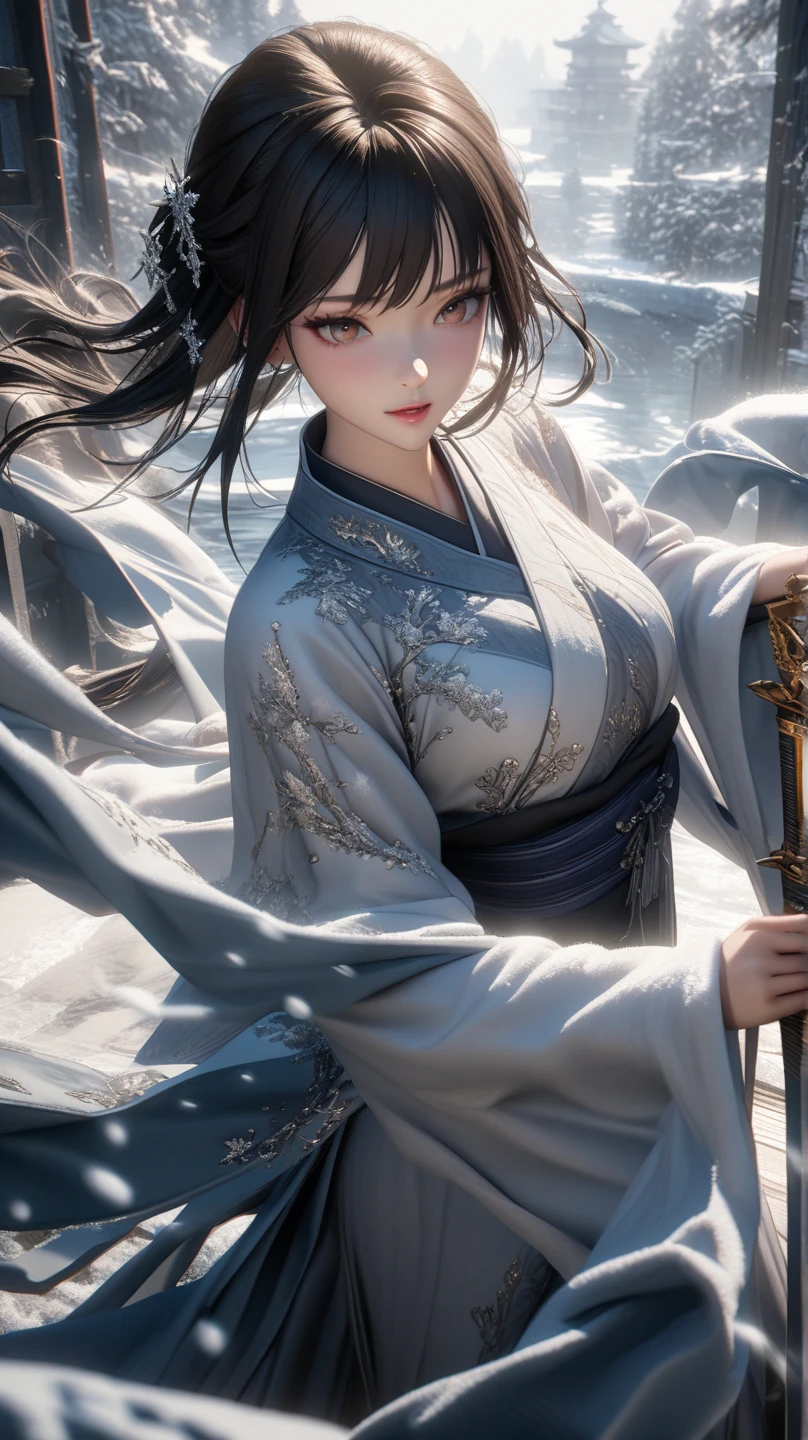 Above the rising clouds,Night, Dark, (Fantasy),infinite,deep blue sky,The abyss of knowledge,Cowledge,((masutepiece)), (((Best Quality))),((Beautiful fine eyes)),(Eye lashes)、Realistic clouds、Very beautiful face、The ultra -The high-definition、Beautiful girl and giant protecting her、(女の子1人、One Giant Man)、Black hair、The long-haired、abyss eyes、glowy skin、oils、small tits、Perfect human body structure、Wizard robes、tattered cloth、Realistic coat、Teenchi、Super delicate CG Unity 32k wallpaper、photoRealstic、masterpiece, ((ultra-detailliert)), ((illustratio)),colourfull,wall-paper,The energy,Unknown terror,Incomprehensible,Around the magic,Magical surroundings,magic wands,Boken,Flying pages,Know everything,Predict the future、Get to know the past、Infinite wisdom、blue flames、Warlock、magic circles、Pentagram、Spells、mantra、Singing magic
