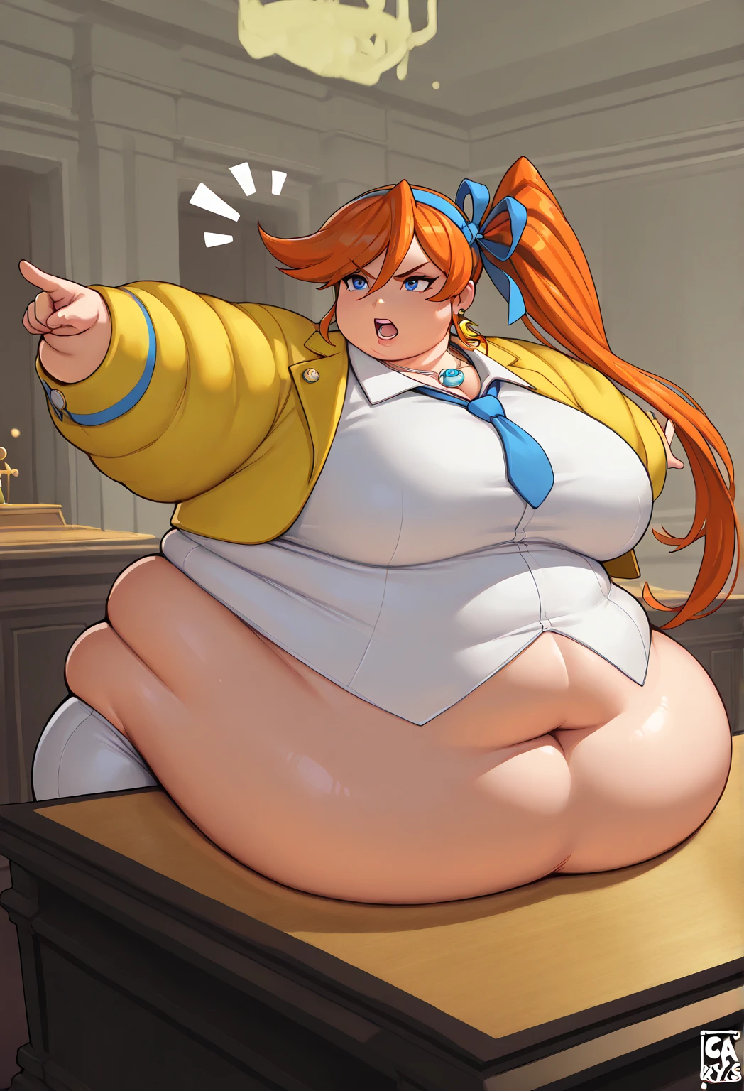 The most obese beautiful young obese ssbbw fat girl, extremely wide thighs and huge obese wide booty, massive tummy, ling rich curly natural ginger hair,beautiful face, blue eyes, freckles on face and body, obese ssbbw fat feminine body, huge bloated hanging soft belly, cute belly-button, wide hips, fat huge booty, big round pregnant belly, thicc fat legs in a tight beautiful bikini, very surprised, looking down, yelling