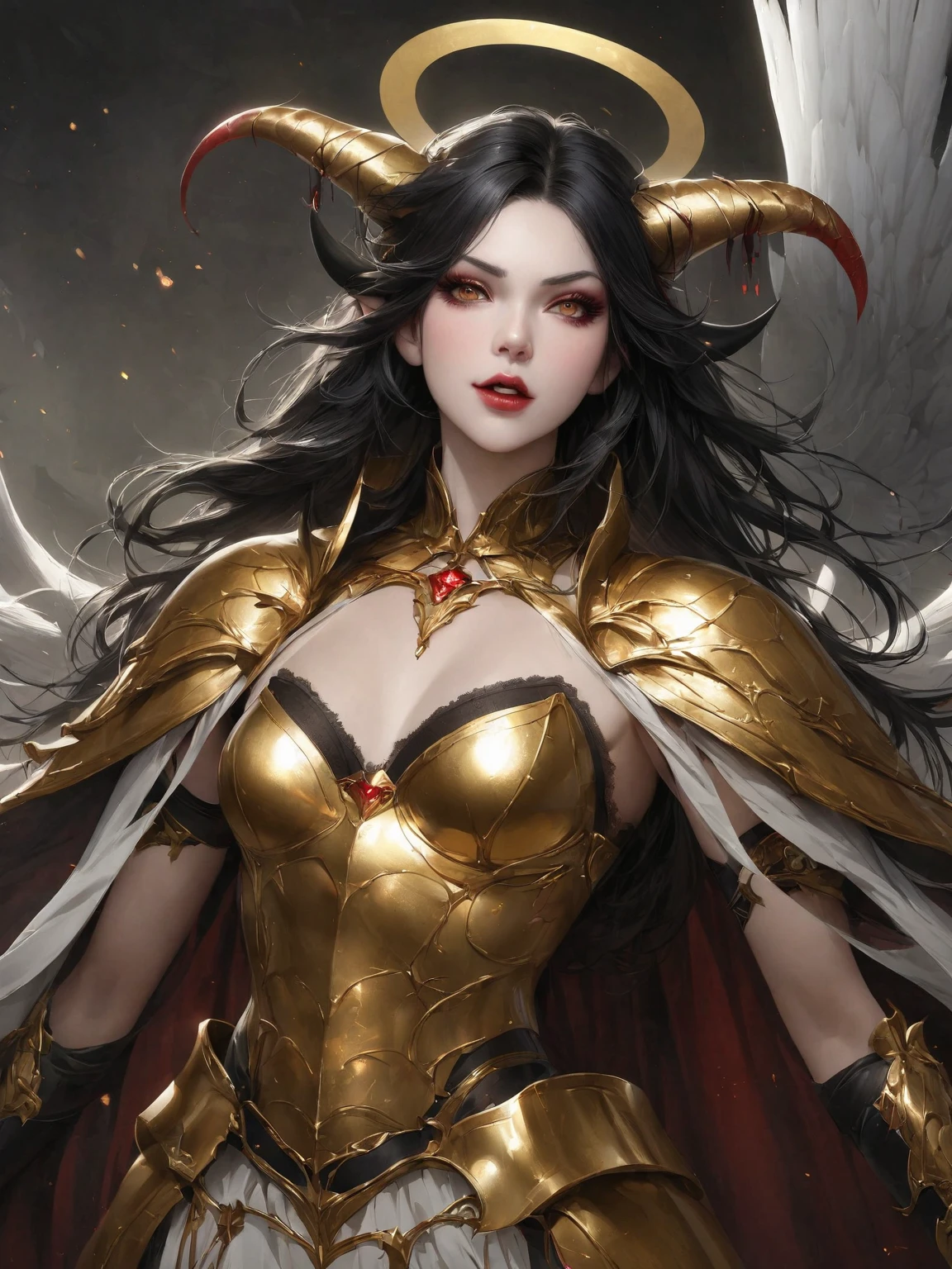 ((best images quality)), ((tmasterpiece)), ((meticuloso)), [Capricorn horoscope anthropomorphism], [A character image characteristic of Capricorn], [Tough and calm temperament], [An expression of concentration and effort], [A steady and confident posture], [Deep eyes], [Experienced looks], [Express Capricorn's perseverance and pursuit of achievement], (oil painted:1.2), (realisticlying:1.1), (Capricorn beauty:1.1)