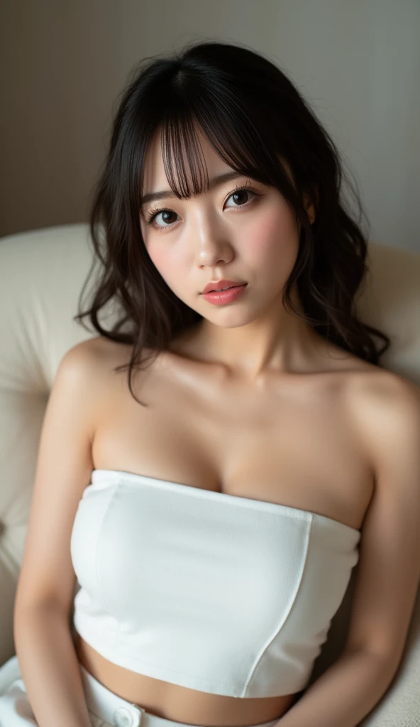 ((Upper Body:1.3)).Blown by the long wind [Blue-black:.3] hair,Looking at the audience, (Tabletop:1.3), (8K, Realistic, RAW Photos, Highest quality: 1.4), Japanese, (1 Girl), Beautiful Face, (Realistic face),{Wavy medium hair|Front hair long bob|short hair with long bangs}{Black hair|Brown hair|Blonde hair}, Beautiful hairstyle, Realistic eyes, Beautiful and beautiful eyes, (Realistic skin), Beautiful Skin, charm, Ultra-high resolution, Surreal, Very detailed, Golden Ratio,Female student peeing in the toilet、shame(Blushing:1.3),Upper Bodyは裸、Nipples sticking out