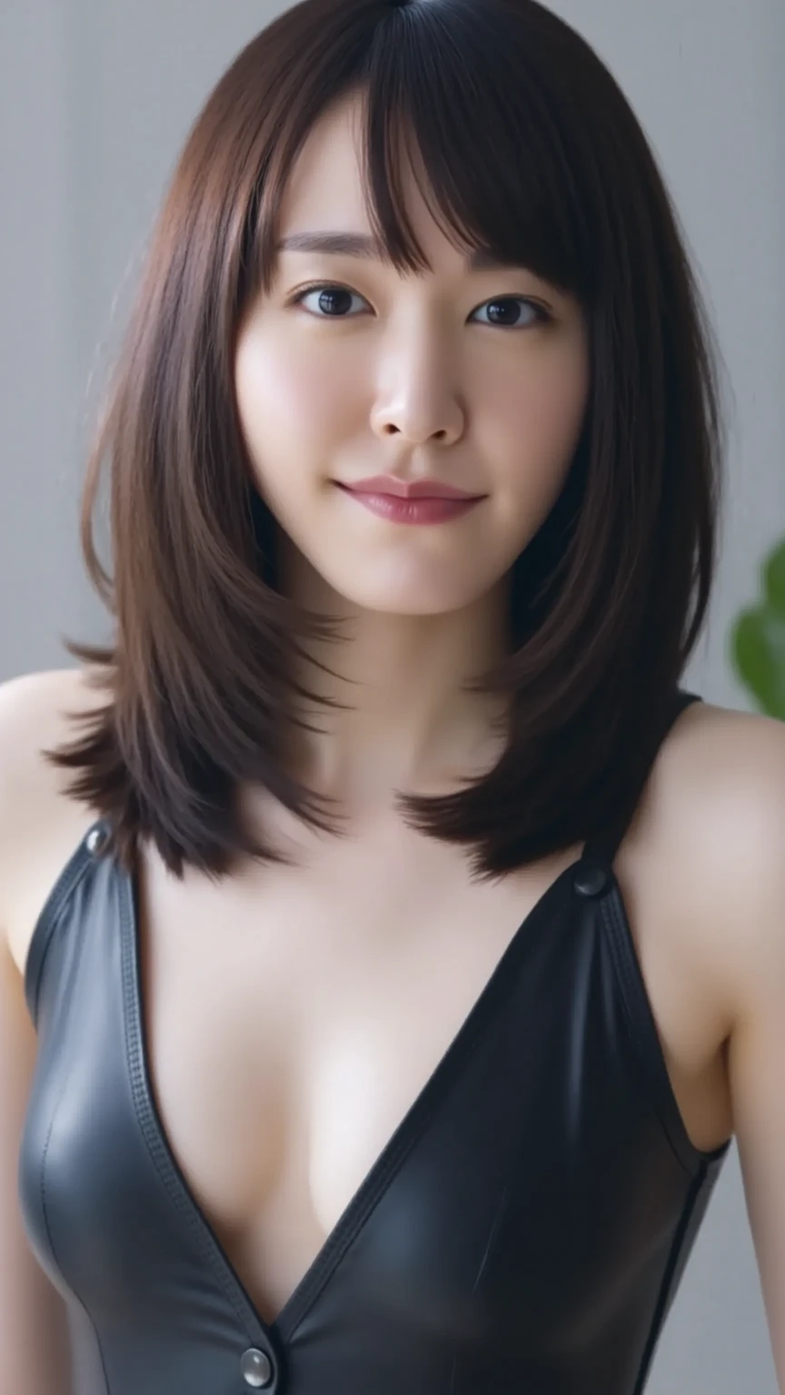 (8k、RAW Photos、highest quality、masterpiece:1.2)、(Realistic、Photorealistic)、1 girl、Japanese girl、((Mature Woman、Black Lingerie、View from the front))、50 Years Old