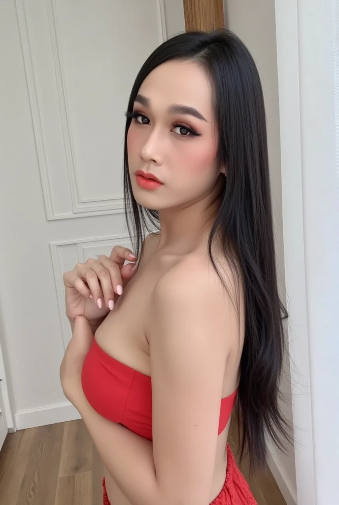 Female body, nsfw, ((gigantic bosom)), (plump:0.8), (nude, sexy), beautiful skin, ((topless, shirtless, breasts out)), transparent, transparent clothes, transparent attire, ((big breasts)), (nsfw), (white skin), (best quality), photorealistic, indoor,