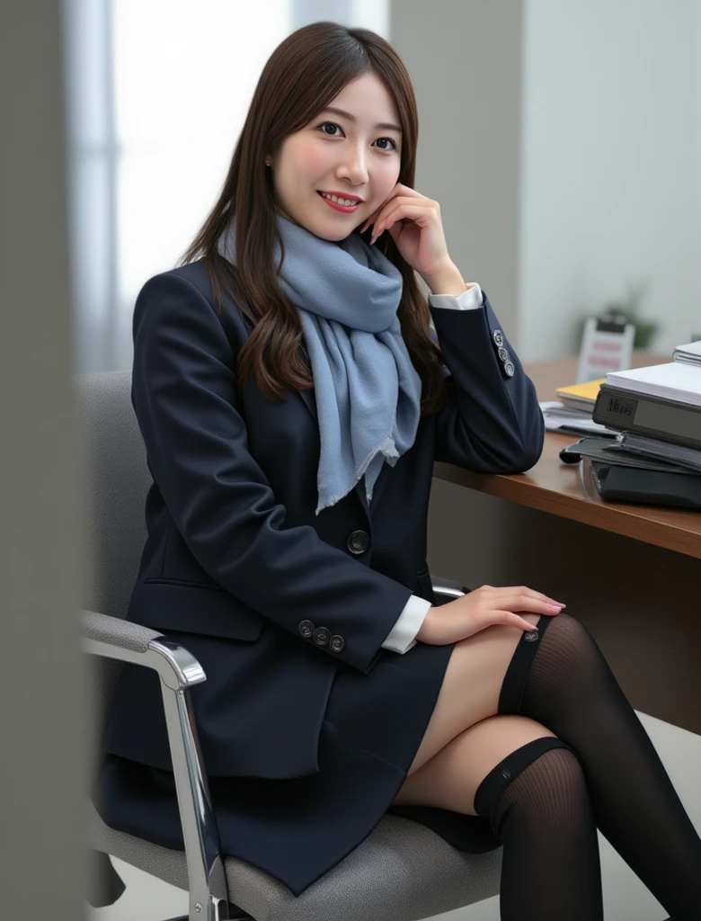 flawless、Adult actress of the best work、Appeal、large boob、Big buttocks、Tired waist、perfectly proportions、女優、top grade、Highest dignity、Elegant、masutepiece、Photos of Japan women、Serious woman、No makeup、No lipstick、in 8K、top-quality、40 years old、Bursting breasts beauty、Top image quality、Natural complexion、Company Desk、Sit on a chair、Company OL Blazer、jaket、校服、Female Announcer、Lace sexy light blue lace panties on shirt、Panties visible from a normal-length skirt、Pretty figure、Trim your hair、Open your legs、、Lace sexy light blue lace panties visible.updo hair、Female Announcer、No lipstick、